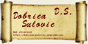 Dobrica Šulović vizit kartica